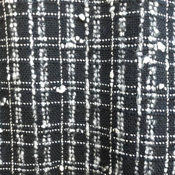 Vtg Skirt Dark Academia Schoolgirl Wool Tweed Windowpane Plaid Full Skater Sz 14 - Picture 10 of 11